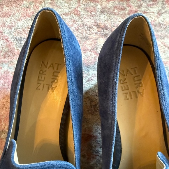 Naturalizer Dany Block Heel Pumps blue suede size 9W - Picture 6 of 12